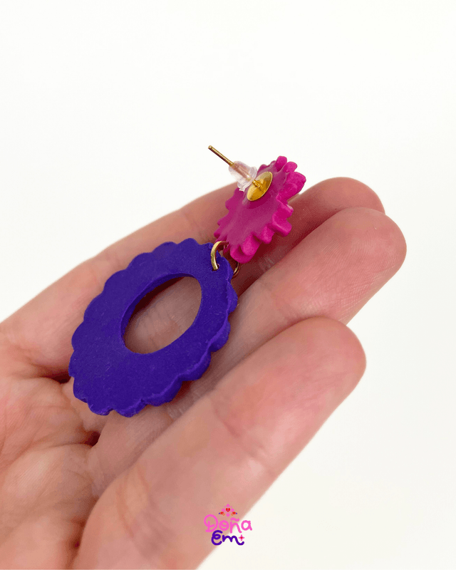 Boucles d'oreilles "Flor de vida" - Roses
