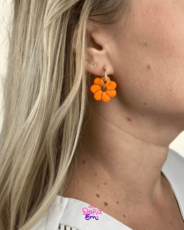 Pampilles "Jenna" - Orange éclatant