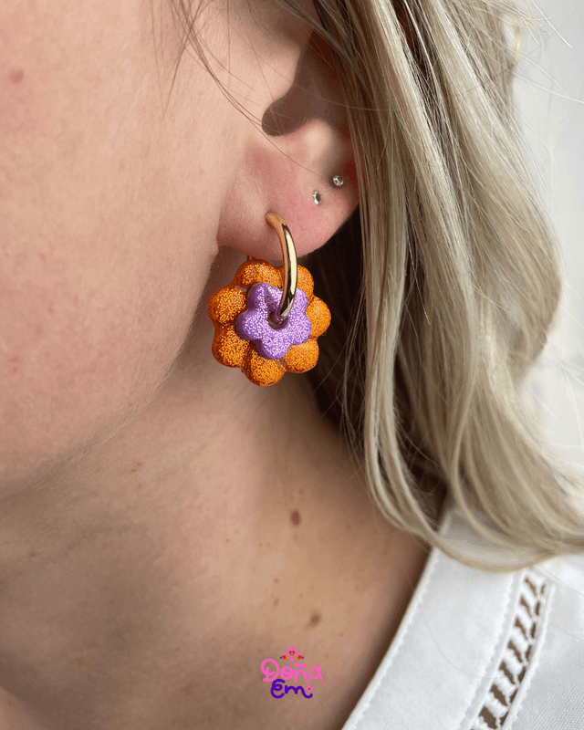 Pampilles "Jenna" - Orange flamboyant